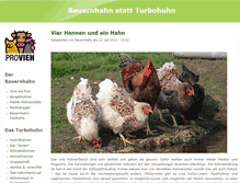 Tablet Screenshot of bauernhahn.de